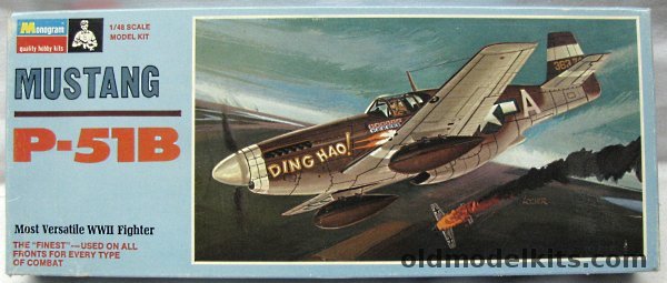 Monogram 1/48 Mustang P-51B 'Ding Hao!' - Blue Box Issue, PA136-6806 plastic model kit